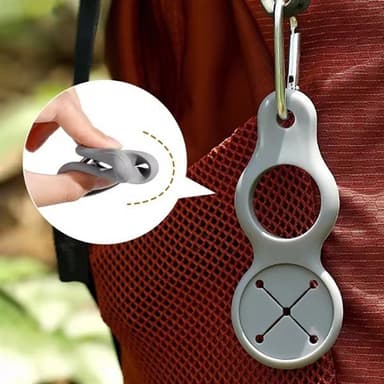 Flaskhållare med karbinhake i slitstark silikon