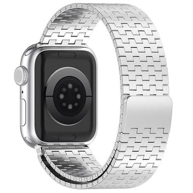 Metallarmband med magnet till Apple Watch 42 / 44 / 45 / 49mm - Silver