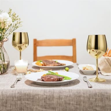 Vinglas Guld i Glas Metallic - 50cl