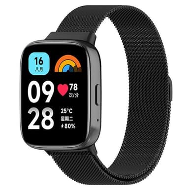 Armband Milanese till Xiaomi Redmi Watch 3 Lite - Svart