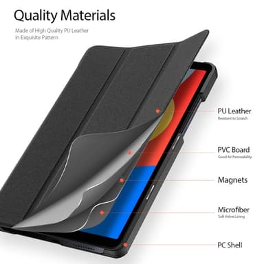DUX DUCIS Xiaomi Redmi Pad SE 8.7 DOMO Series Trifold Fodral - Svart