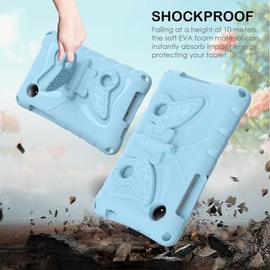 SKALO Xiaomi Redmi Pad SE 8.7 Butterfly EVA Fodral - Ljusblå