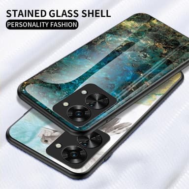 SKALO OnePlus Nord 2T 5G Marmor Härdat Glas TPU-skal - Motiv 2
