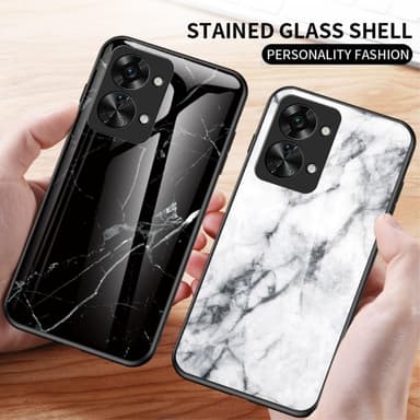 SKALO OnePlus Nord 2T 5G Marmor Härdat Glas TPU-skal - Motiv 2
