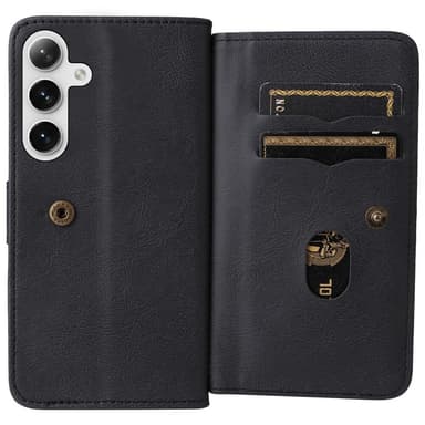 SKALO Samsung S24+ 10-FACK Plånboksfodral - Svart