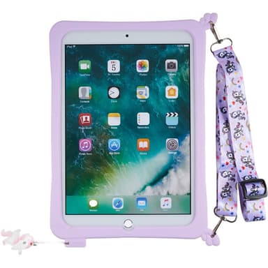 SKALO iPad 10.2 Stöttåligt Unicorn Rainbow Silikon Skal - Lila
