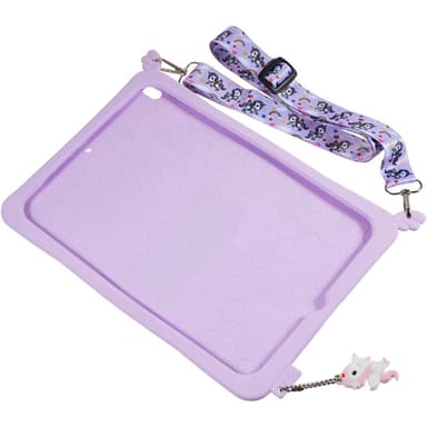 SKALO iPad 10.2 Stöttåligt Unicorn Rainbow Silikon Skal - Lila