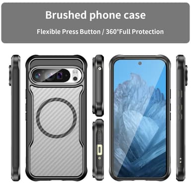 SKALO Google Pixel 9 Pro XL Carbon Fiber Translucent Skal