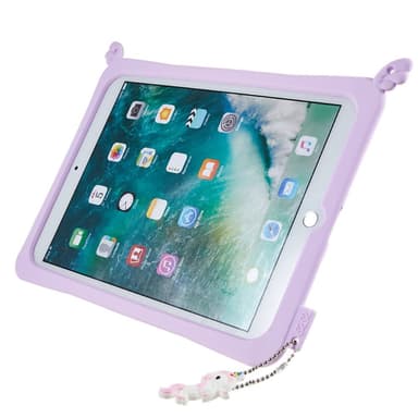 SKALO iPad 10.2 Stöttåligt Unicorn Rainbow Silikon Skal - Lila