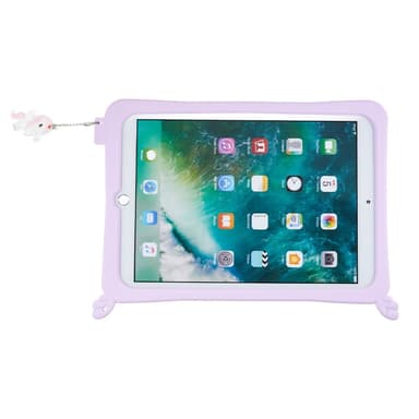 SKALO iPad 10.2 Stöttåligt Unicorn Rainbow Silikon Skal - Lila