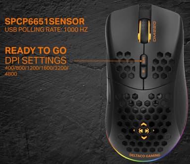Deltaco DM220 trådlös gamingmus