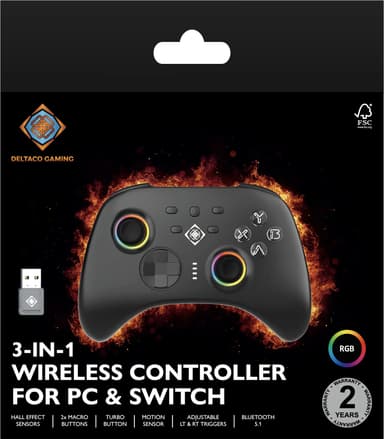 Deltaco PC & Switch trådlös spelplatta