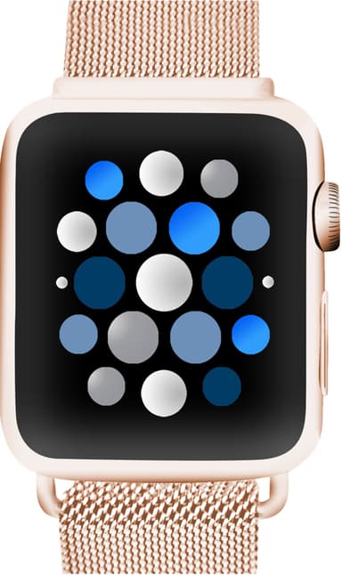 Sandstrøm Apple Watch mesh-rem 38-42 mm (roséguld)