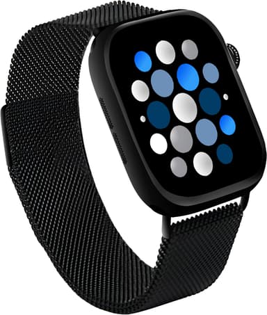 Sandstrøm Apple Watch mesh-rem 42-49 mm (svart)