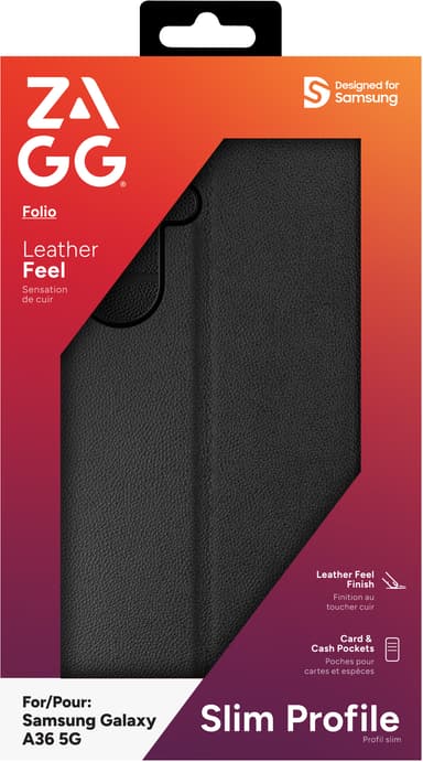 Zagg Samsung Galaxy A36 plånboksfodral (svart)