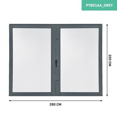 VONROC Myggnät för Partytält PT501XX - Grå - UV-skydd 50+