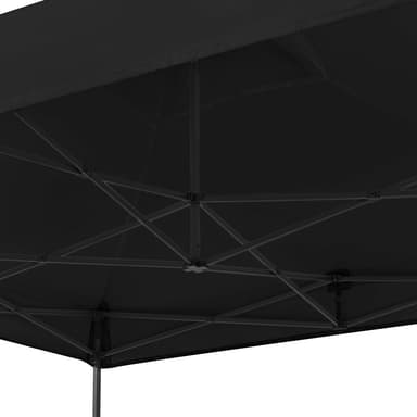 VONROC Partytält 3x3 m – Modulär Design med Sidoväggar & Myggnät – Vattentåligt & UV-skydd – Enkel Montering – Svart