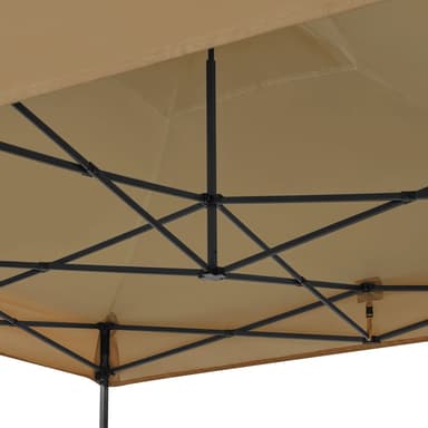 VONROC Partytält 3x3 m – Modulär Design med Sidoväggar & Myggnät – Vattentåligt & UV-skydd – Enkel Montering – Beige