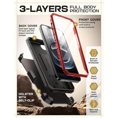 SUPCASE UB Pro skal iPhone 16e - Ruddy