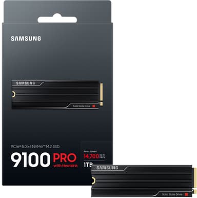 Samsung 9100 Pro intern SSD med kylfläns (1TB)
