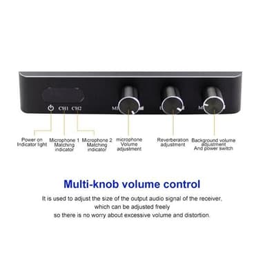 Karaokemaskin / Karaokemixer - 2st mikrofoner