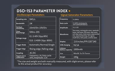 FNIRSI DSO153 2 i 1 mini oscilloskop och signalgenerator, 2.8"" Display, 5MS/s 1MHz