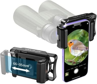 APEXEL Universell Mobiltelefonmikroskopadapter med Fjärrutlösare och 360° Rotation