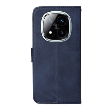 SKALO Xiaomi Redmi Note 14 Pro+ 5G PU-läder Plånboksfodral - Blå