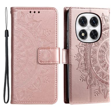 SKALO Xiaomi Redmi Note 14 Pro+ 5G Mandala Plånboksfodral - Roséguld