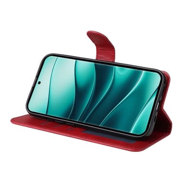 SKALO Xiaomi Redmi Note 14 Pro+ 5G PU-läder Plånboksfodral - Röd