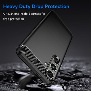 SKALO Samsung S25+ Armor Carbon Skal - Svart