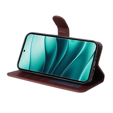 SKALO Xiaomi Redmi Note 14 Pro+ 5G PU-läder Plånboksfodral - Brun