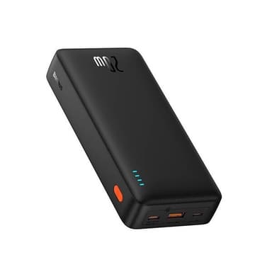 Baseus Airpow Powerbank med tvåvägs snabbladdning 20W 20000mAh - Svart