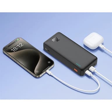 Baseus Airpow Powerbank med tvåvägs snabbladdning 20W 20000mAh - Svart