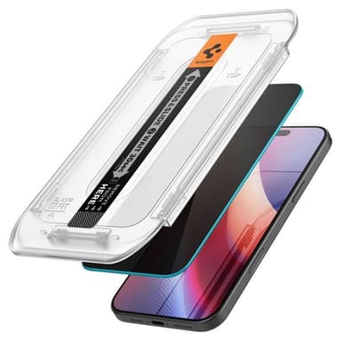 Spigen Glas.Tr Ez Fit Privacy Skärmskydd till iPhone 16 Pro 2-Pack