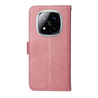 SKALO Xiaomi Redmi Note 14 Pro+ 5G PU-läder Plånboksfodral - Rosa