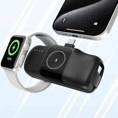 Wozinsky Powerbank 5000mAh 15W med USB-C-kontakt och trådlös laddning för Apple Watch