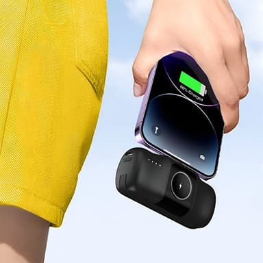 Wozinsky Powerbank 5000mAh 15W med Lightning-kontakt, USB-C och trådlös laddning för Apple Watch