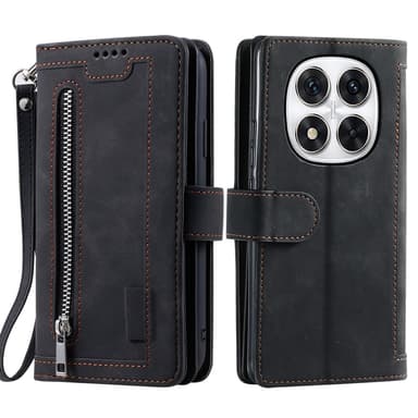 SKALO Xiaomi Redmi Note 14 Pro+ 5G Big Wallet 9-FACK Plånboksfodral - Svart
