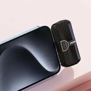 Powerbank 5000mAh med lightning-kontakt - Svart