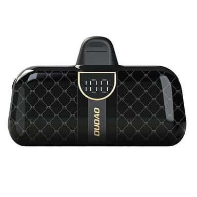 Powerbank 5000mAh med lightning-kontakt - Svart