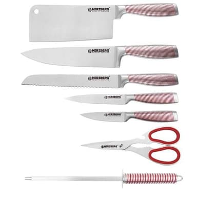 Herzberg Knivset - 5 knivar i ett knivställ