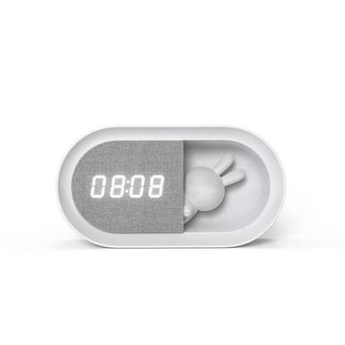 Forverer LED Väckarklocka med nattbelysning - Bunny/Vit