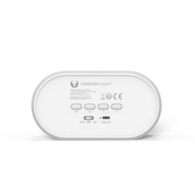 Forverer LED Väckarklocka med nattbelysning - Bunny/Vit