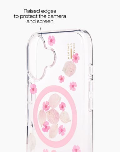 Clear Case MagSafe iPhone 16 Cherry Blossom