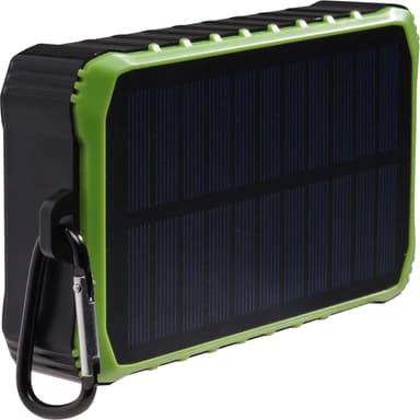Denver 10000mAh solenergibank med handvev (svart/grön)