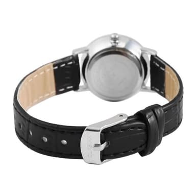 Clasixx damklocka med armband i konstläder - Svart
