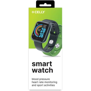 Celly Trainerbeat Smartwatch med två armband Svart + Grön