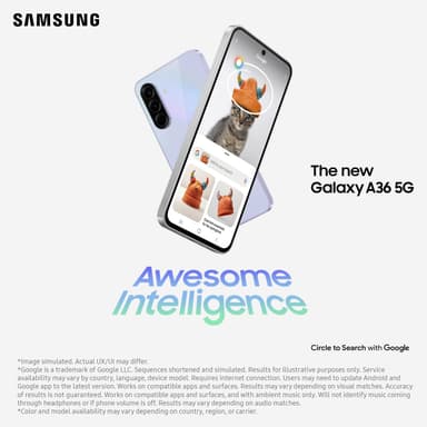 Samsung Galaxy A36 5G smartphone 8/256GB (Lavender)