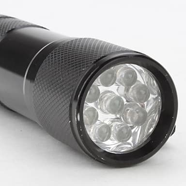 9 LED UV-ficklampa, 405nm (Svart)